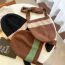Fashion Pink Brown Knitted Lace-up Large-capacity Shoulder Bag