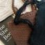 Fashion Brown 26cm Long/27cm High (small) Knitted Lace-up Large-capacity Shoulder Bag