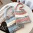 Fashion Striped Brown Furry Striped Knitted Large-capacity Shoulder Bag