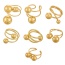 Fashion Golden 4 Copper Irregular Ball Ring