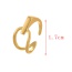 Fashion Golden 6 Copper Irregular Open Ring