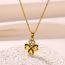 Fashion Lotus Stainless Steel Diamond Lotus Necklace