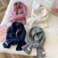 Fashion 14 Pink Blue Solid Color Knitted Patch Scarf