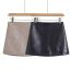 Fashion Black Polyester Textured (with Safety Pants) Skirt