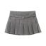Fashion Extraordinarily Light Gray Polyester Wide Pleated Culottes