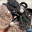 Fashion Coffee Color Sequin Pearl Bow Clip