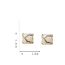 Fashion A Pair Of White Earrings Alloy Irregular Square Earrings