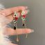 Fashion Gold Alloy Contrast Color Poker Earrings
