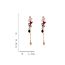 Fashion Gold Alloy Contrast Color Poker Earrings