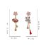 Fashion A Pair Of Crane Earrings Alloy Geometric Asymmetric Tassel Earrings
