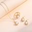 Fashion Necklace Titanium Steel Diamond Pearl Necklace