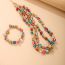 Fashion Color Irregular Shell Beaded Necklace And Bracelet Set