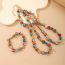 Fashion Color Irregular Shell Beaded Necklace And Bracelet Set