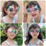 Fashion Butterfly Purple Pc Round Frame Childrens Sunglasses