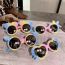 Fashion Sunflower Blue Pc Round Frame Childrens Sunglasses