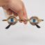Fashion Gold Metal 3d Eye Sunglasses