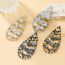 Fashion Silver Black Alloy Diamond Drop-shaped Earrings