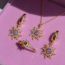 Fashion Steel Color Necklace Copper-set Opal-set Zirconium Sun Necklace