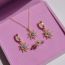 Fashion Gold Necklace Copper-set Opal-set Zirconium Sun Necklace