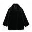 Fashion Black Fur Lapel Jacket
