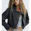 Fashion Black Lapel Multi-zip Jacket