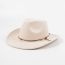 Fashion Peach Heart Top Off White Corded Felt Jazz Hat