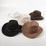 Fashion Heart-top Dark Coffee Corded Felt Jazz Hat