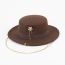 Fashion Light Brown As Shown In The Picture Flower Pin Chain Flat Jazz Hat