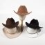 Fashion Ridge Top White Felt Curved Brim Lace-up Jazz Hat