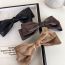 Fashion B Coffee Color Leather Bow Hairpin