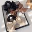 Fashion Black Bow Leather Bow Pleated Hair Tie