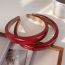 Fashion Red Leather Wide-brimmed Headband