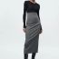 Fashion Grey Blended Shift Skirt