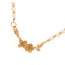 Fashion Gold Copper Pearl Beaded Flower Lobster Clasp Necklace