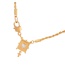 Fashion Gold Copper Inlaid Zircon Love Cross Pendant Lobster Clasp Twist Necklace