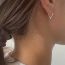 Fashion One Small White Gold Earring Copper Ball Triangular Earrings (single)  Copper