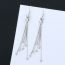 Fashion Silver Copper Diamond Geometric Earrings  Copper