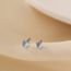 Fashion Moonstone Earrings (white Gold) Copper Round Moonlight Men S Earrings  Copper