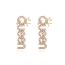 Fashion Imitation Pearls Alloy Inlaid Pearl Letter Earrings