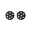 Fashion Black And White Alloy Oil Dripping Star Round Earrings