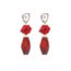 Fashion Red Alloy Geometric Irregular Earrings