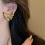 Fashion Gold Metal Geometric Butterfly Earrings