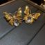 Fashion Gold Metal Geometric Butterfly Earrings