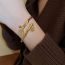 Fashion Bracelet - Gold (good Luck) Copper Geometric Round Bracelet