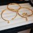 Fashion Bracelet - Gold (real Gold Plating) Copper Geometric Lotus Open Bracelet