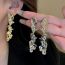 Fashion Earrings - Silver Metal Geometric Irregular Shaped Earrings