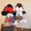 Fashion Gripper-brown Wool Knitted Flower Catcher