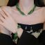 Fashion Bracelet-green Multi-layered Wrapped Crystal Beads And Diamond Bracelet
