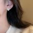 Fashion Gold (real Gold Plating) Metal Diamond Pearl Love Stud Earrings