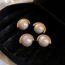 Fashion Gold Half Round Pearl Earrings
